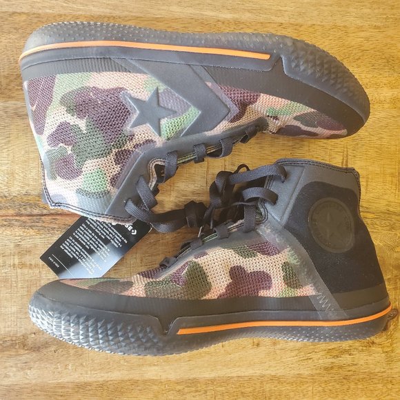 *RARE* Converse All Star Pro BB Camo Sz 6.5 Black / Mandarin 166450C main image 7
